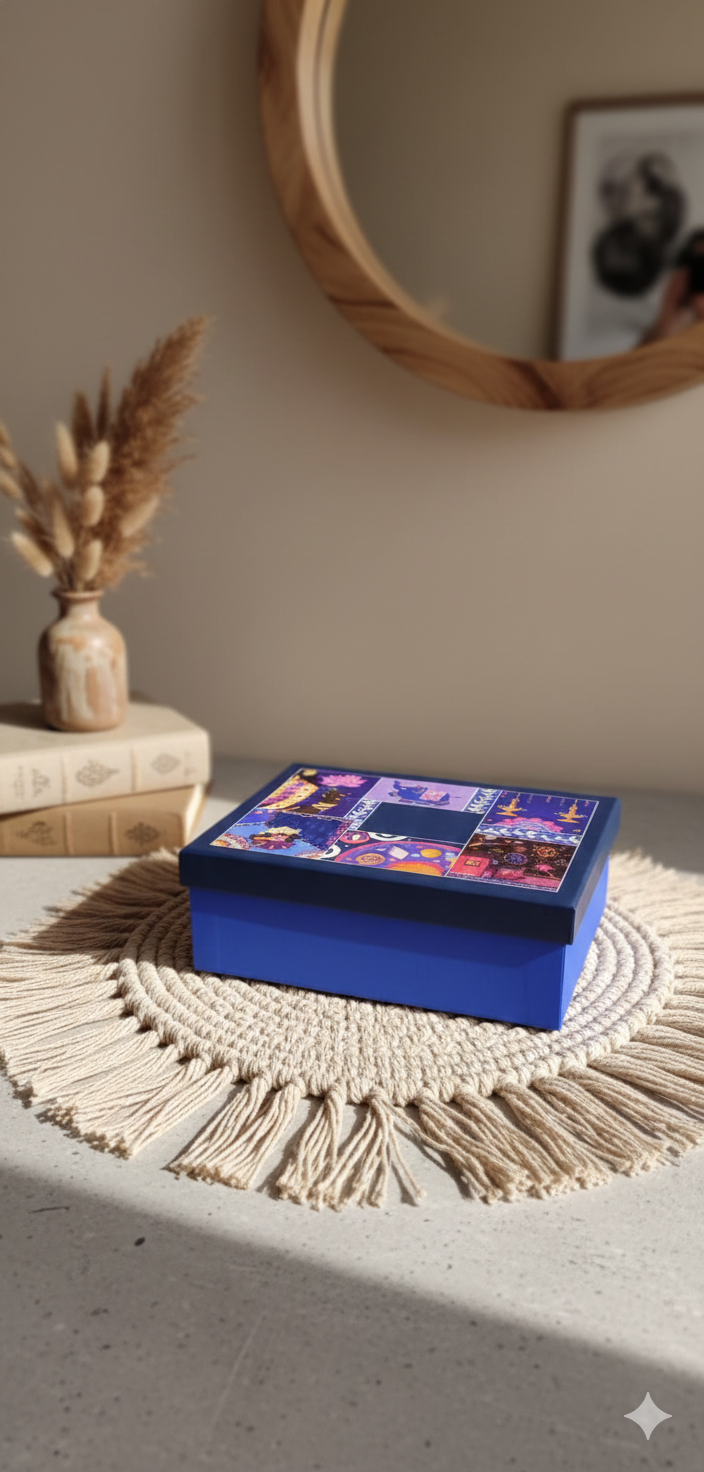 Festive Top Bottom Blue Box